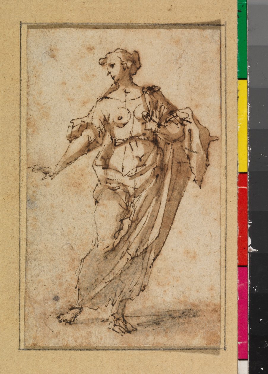 Figure féminine debout, 1675-99 - Spanish School