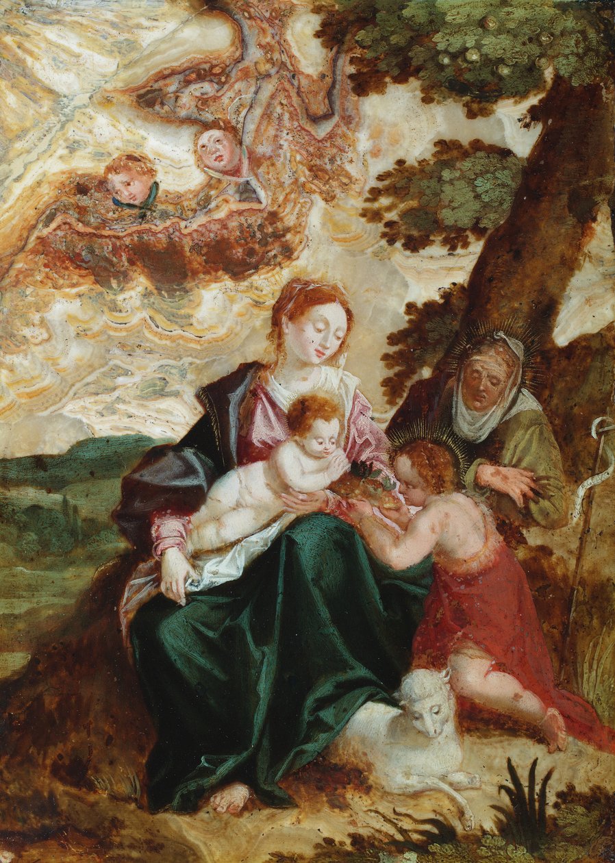 La Sainte Famille (huile) - Spanish School
