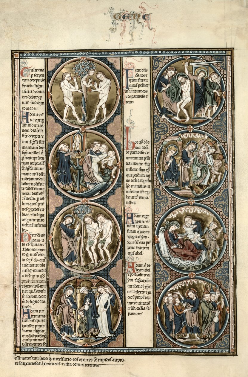 La Bible moralisée de Tolède f.7v - Spanish School