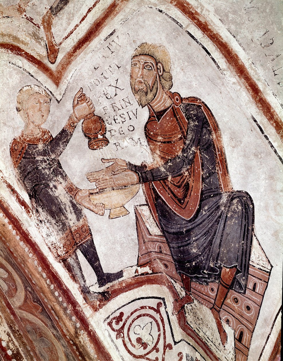 Le cycle des mois : Ponce Pilate se lave les mains. (détail) - Spanish School
