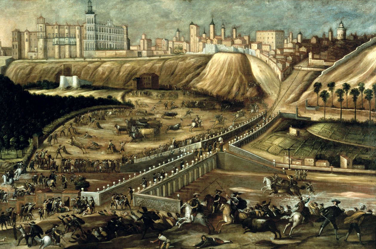 Vue du Palais Royal et du Pont de Ségovie, Madrid - Spanish School