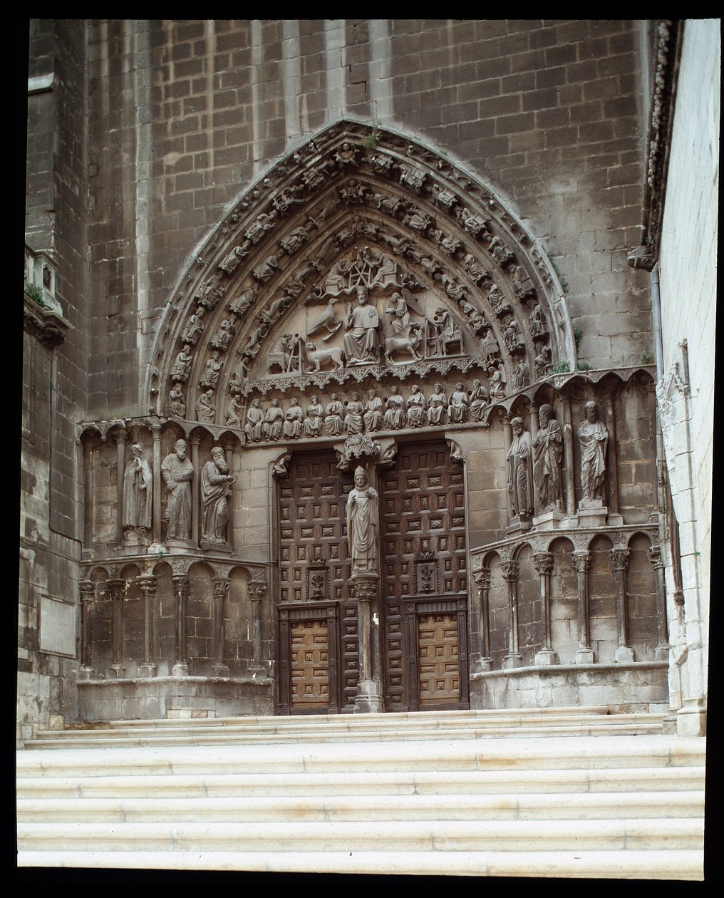 Vue du Portail Sacramental (Sarmental) de la Cathédrale Santa Maria à Burgos - Spanish School
