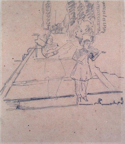 Les musiciens aux feux de la rampe, c.1910 - Spencer Frederick Gore