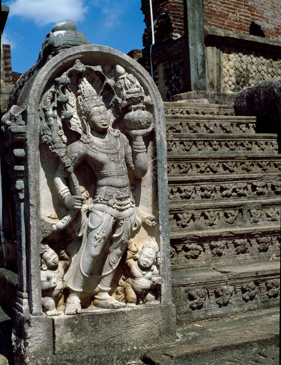 Entrée du temple bouddhiste - Sri Lankan