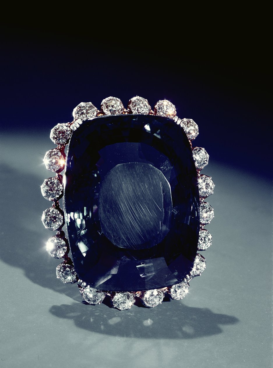 La Broche Logan (saphir et diamant) - Sri Lankan School