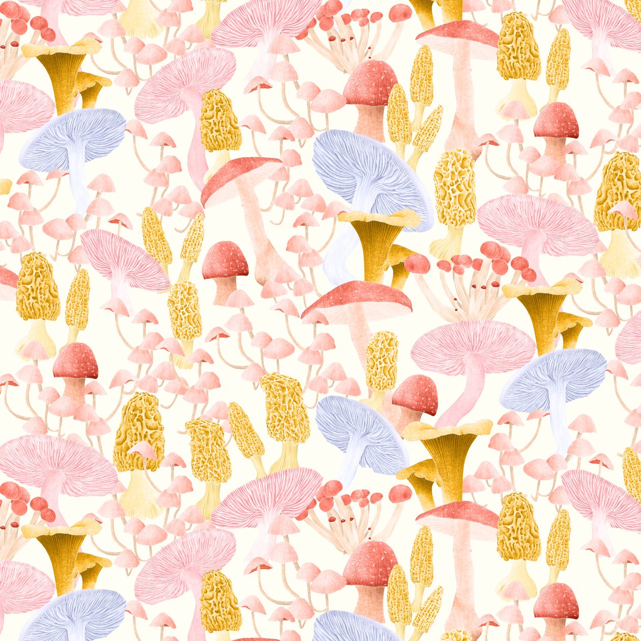 Motif de mélange de champignons clair - Stacy Hsu