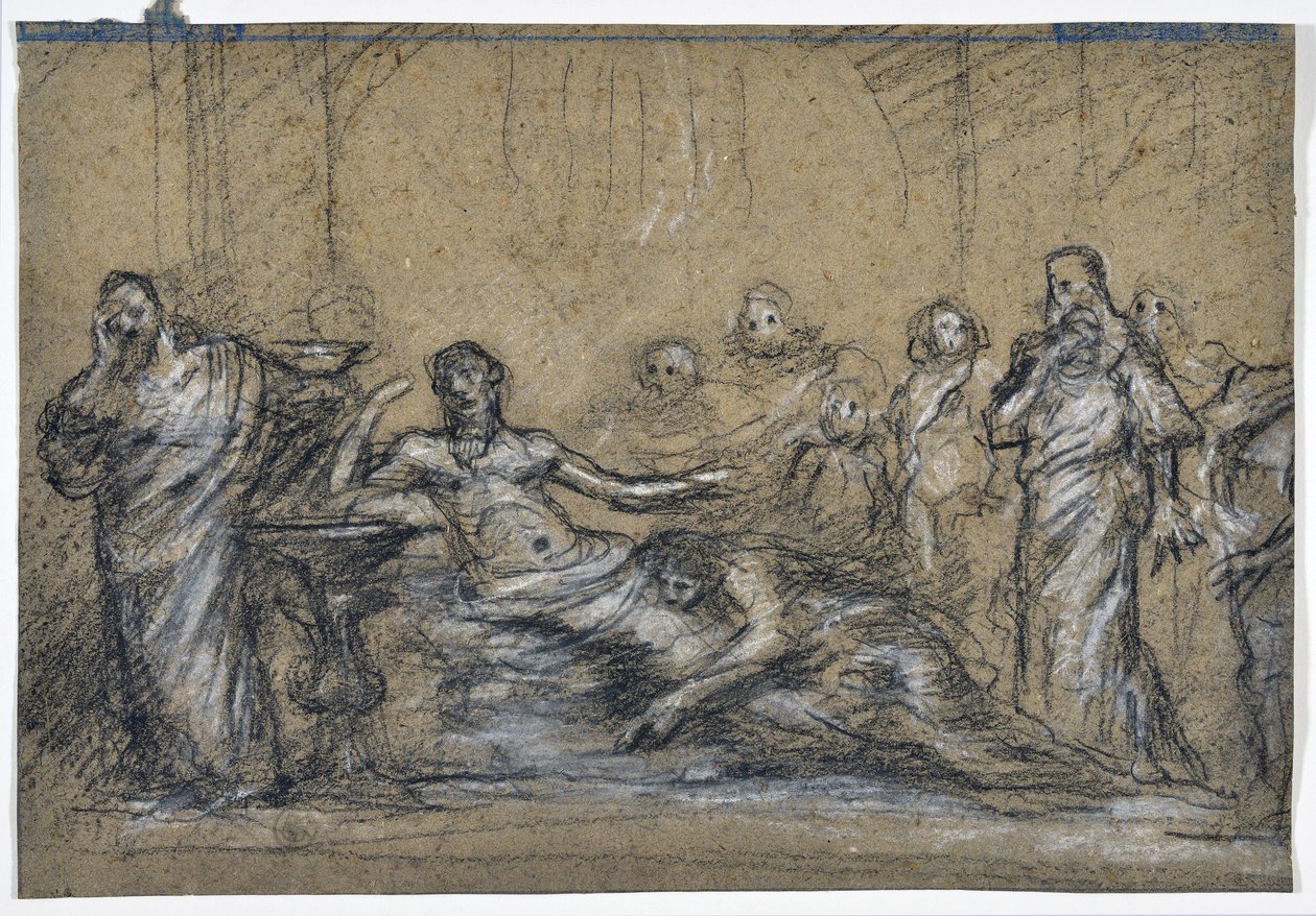 Étude de scène antique (dessin) - Stanislas Torrents y de Amat