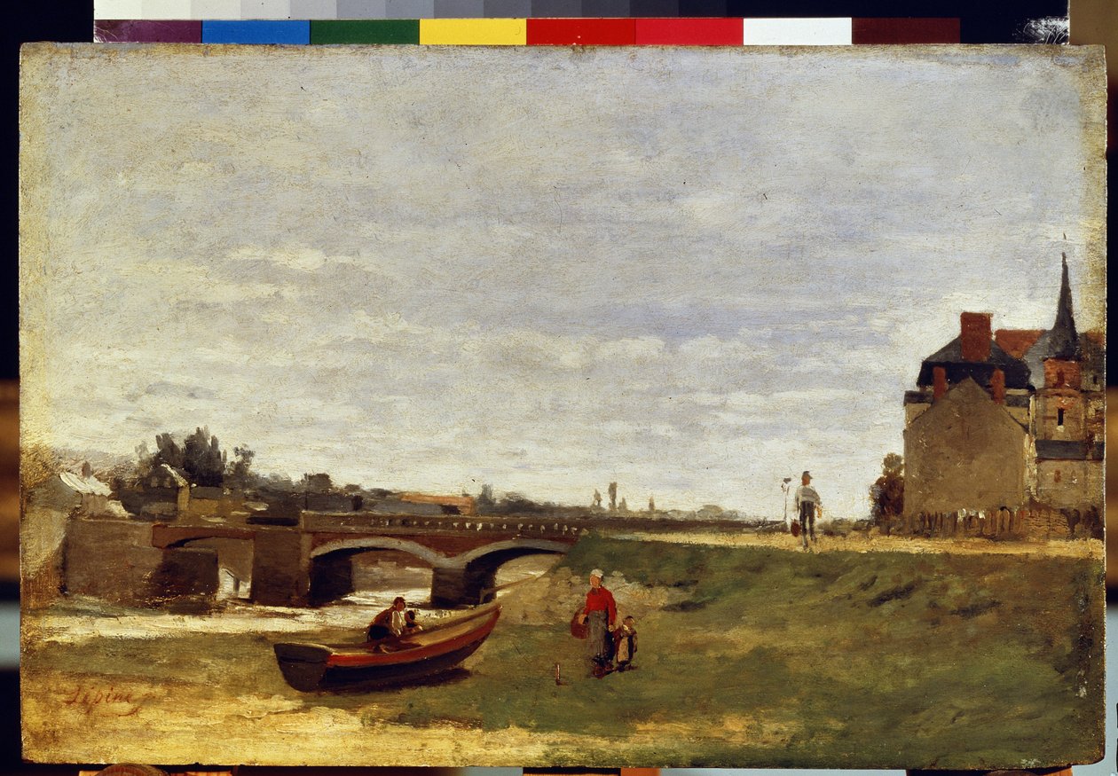 Paysage au pont - Stanislas Victor Edouard Lepine