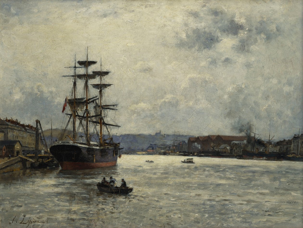 Le Port de Caen - Stanislas Victor Edouard Lepine