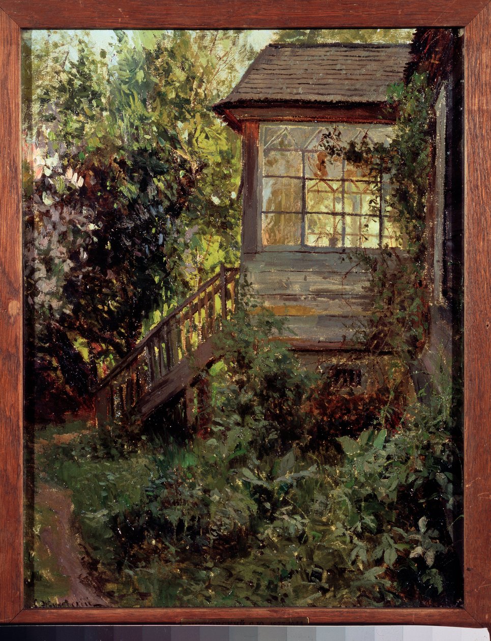 Une maison de campagne. La terrasse. Peinture de Stanislav Yulianovich Zhukovsky (1873-1944), huile sur toile. Art russe, fin 19e-20e siècle. State Tretyakov Gallery, Moscou - Stanislav Joulianovitch Joukovski
