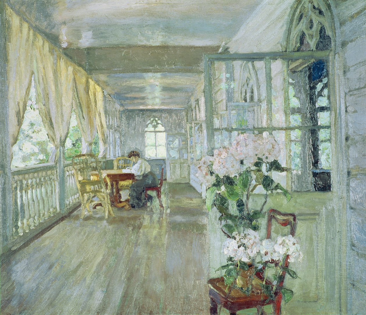 Terrasse de la maison de maître - Stanislav Julianovic Zukovskij