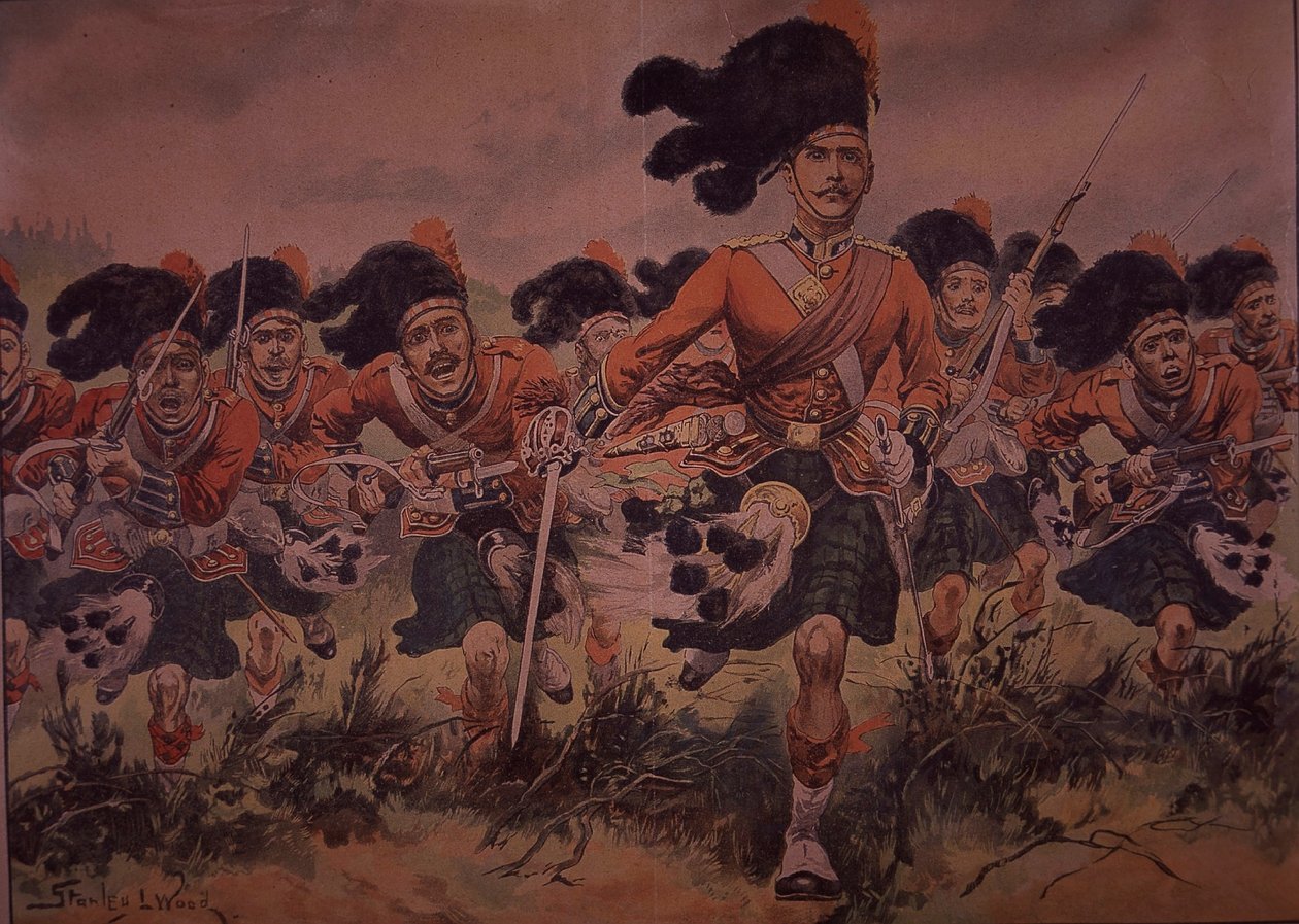 Charge du Black Watch, vers 1900 - Stanley L. (after) Wood