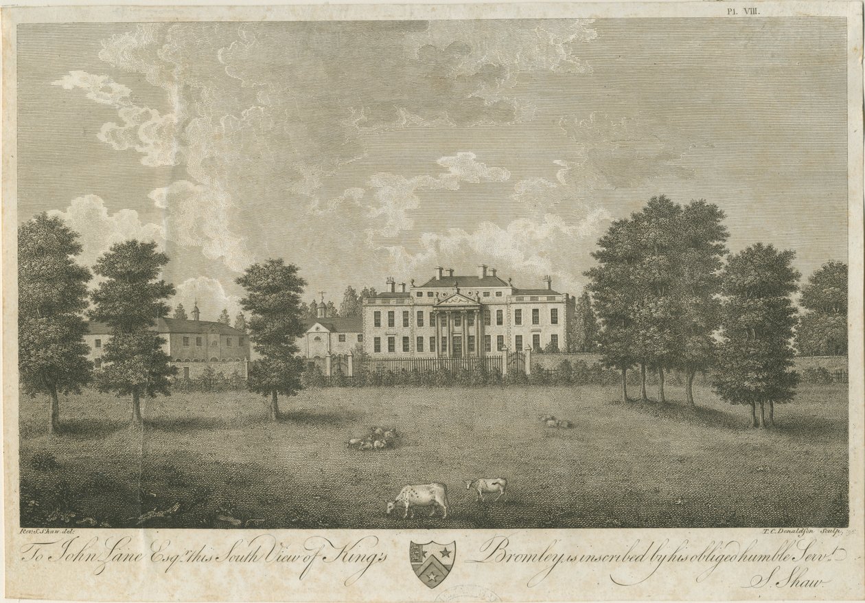 Kings Bromley Hall (gravure) - Stebbing Shaw