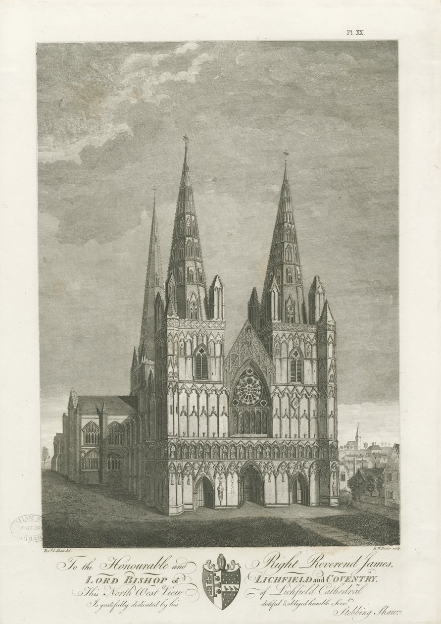Cathédrale de Lichfield - Façade Ouest - Stebbing Shaw