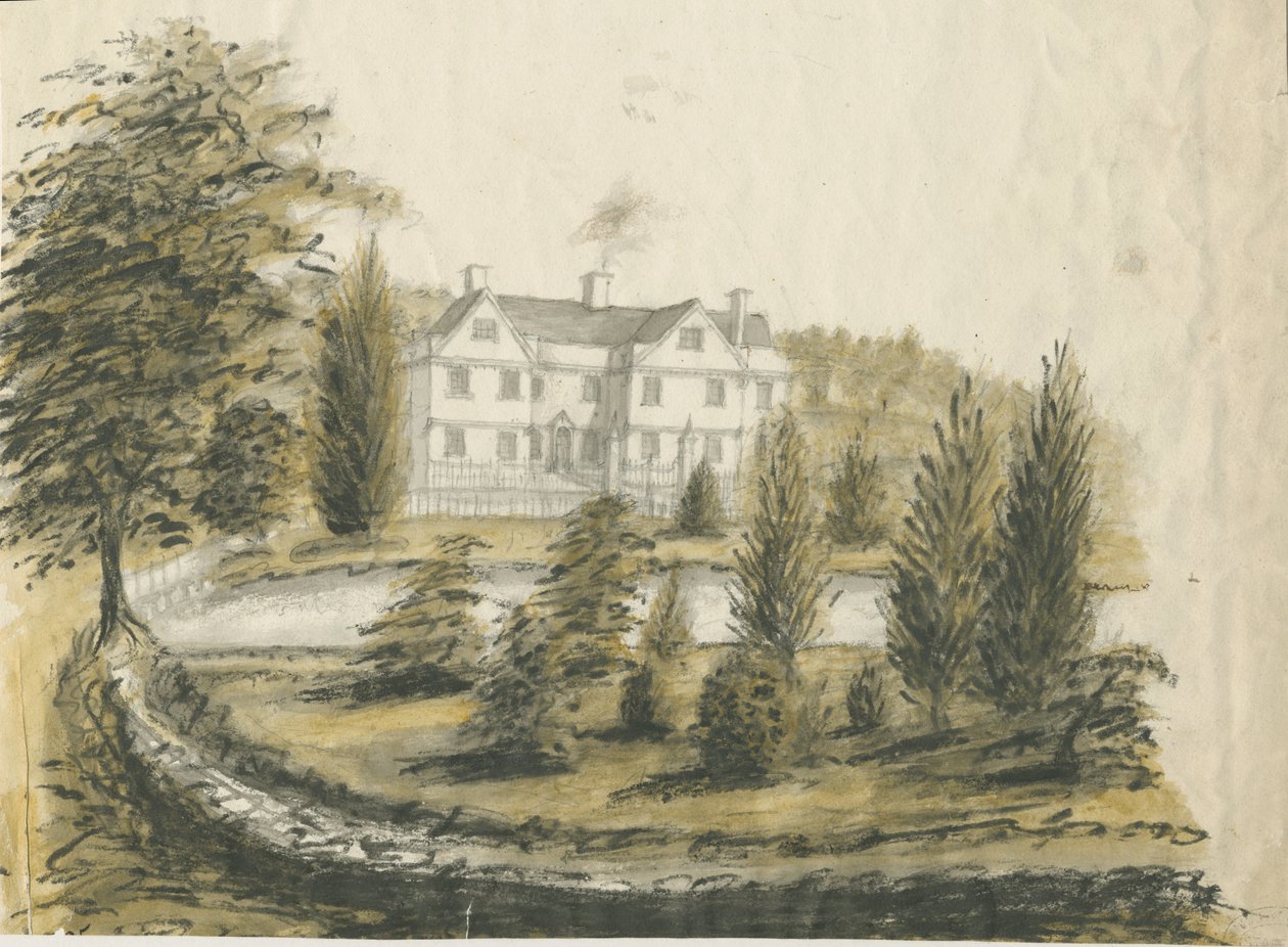 Madeley - Vieille maison : dessin à l