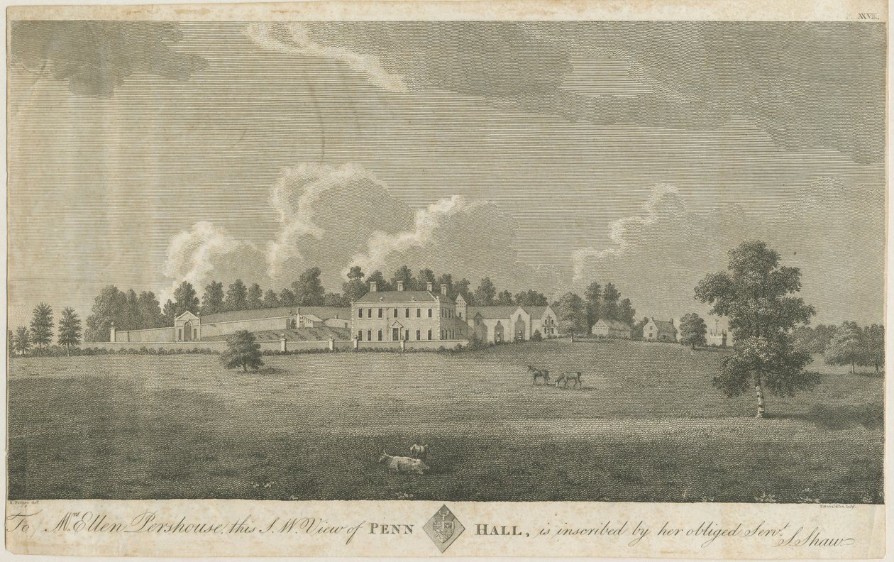 Penn Hall : gravure, nd [fin du 18e siècle] - Stebbing Shaw