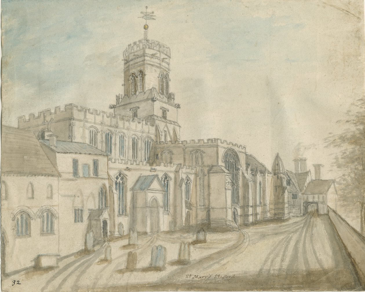 Stafford - Église Sainte-Marie, nd [c 1790] - Stebbing Shaw