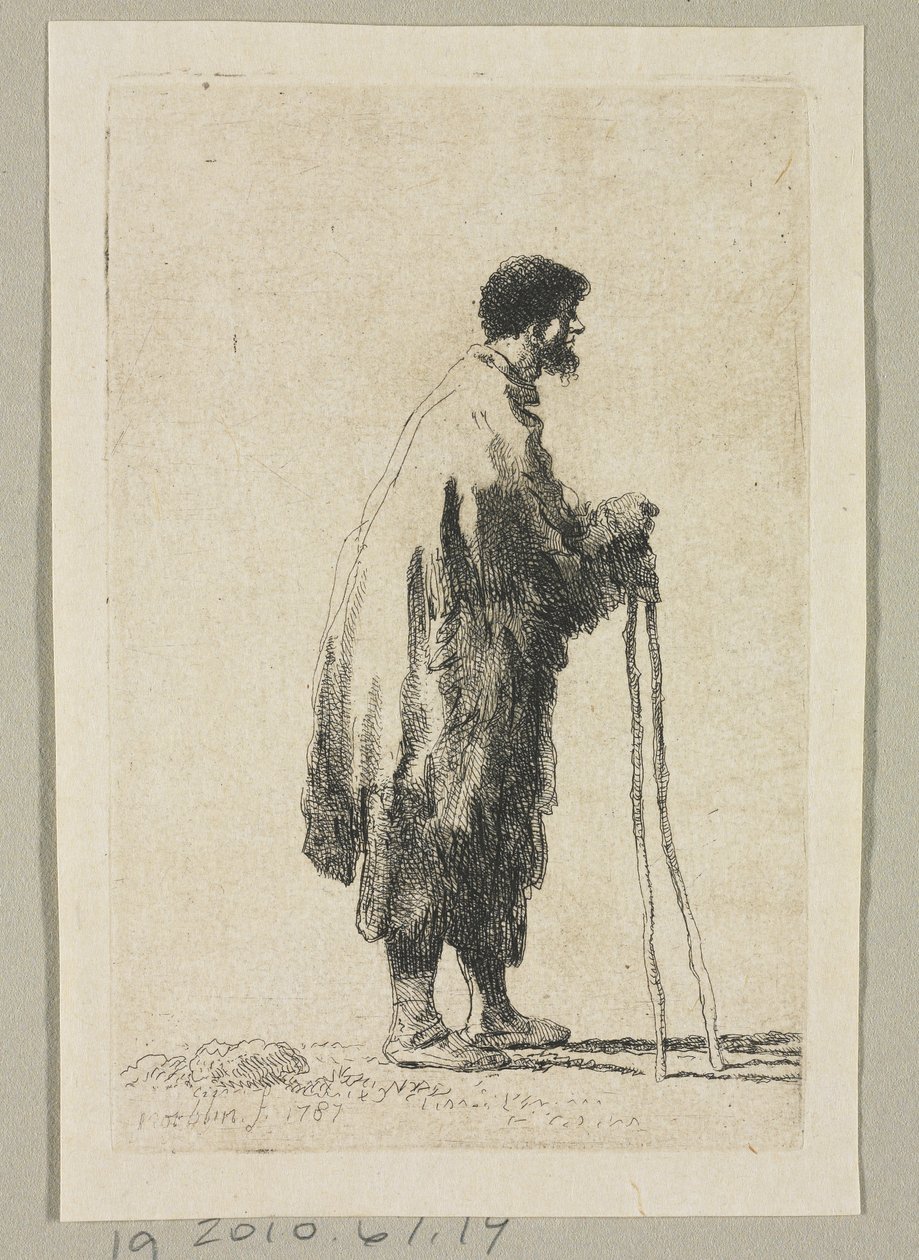 Mendiant de profil face à droite - Stefan Juliusz Norblin de la Gourdaine