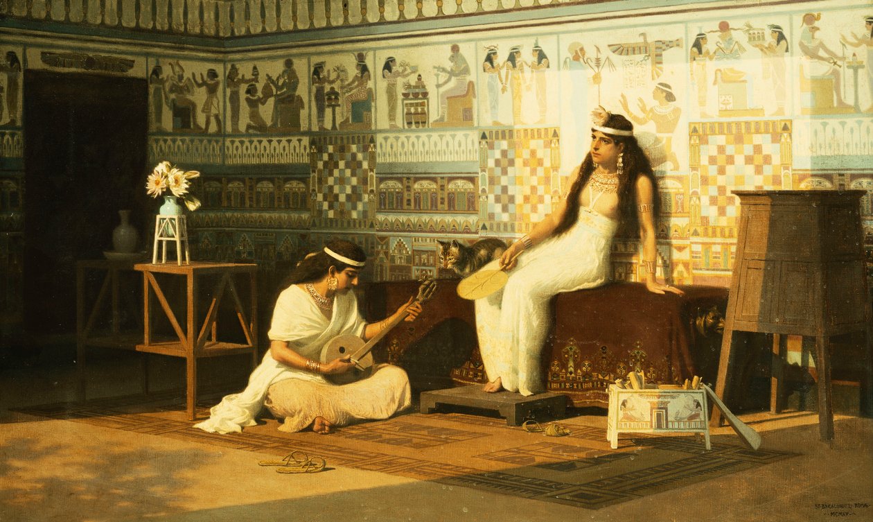 Un intérieur égyptien - Stefan Vladislavovich Bakalowicz