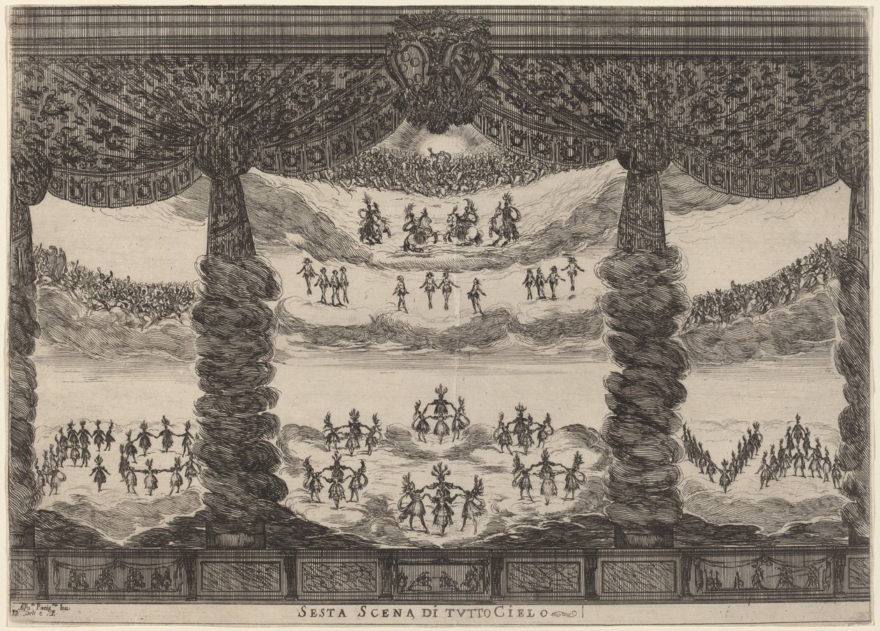 Sesta Scena di Tutto Cielo - Stefano Della Bella after Alfonso Parigi II