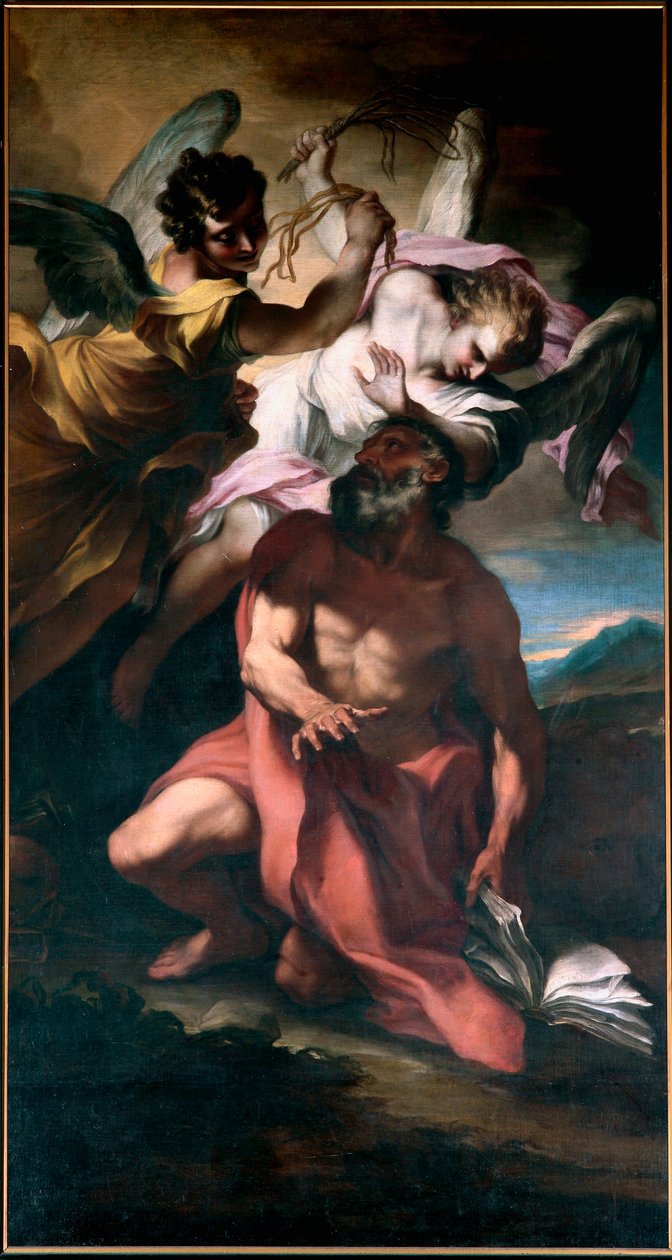 Saint Jérôme flagellé par des anges - Stefano Maria Legnani