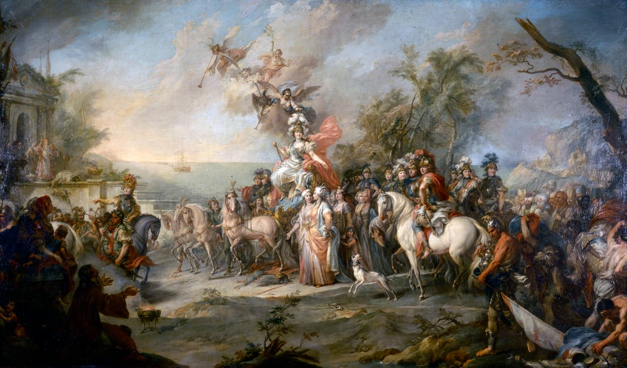 Allégorie de la victoire de Catherine la Grande sur les Turcs et les Tatars, 1772 - Stefano Torelli