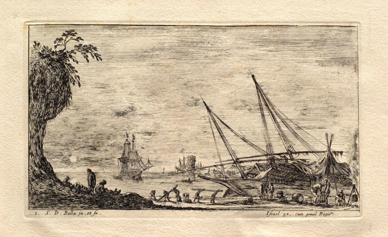 Un port de mer avec un coucher de soleil à l