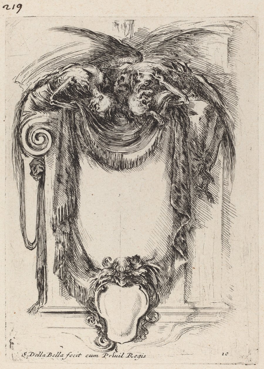 Cartouche suspendu à des cadavres, 1647 - Stefano della Bella