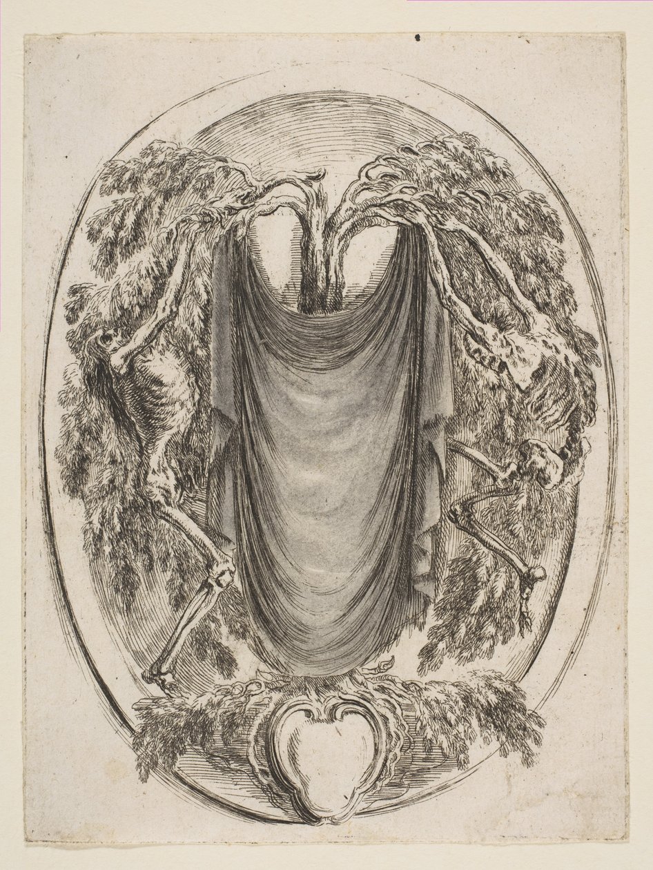 Cartouche avec squelettes, 1647 - Stefano della Bella