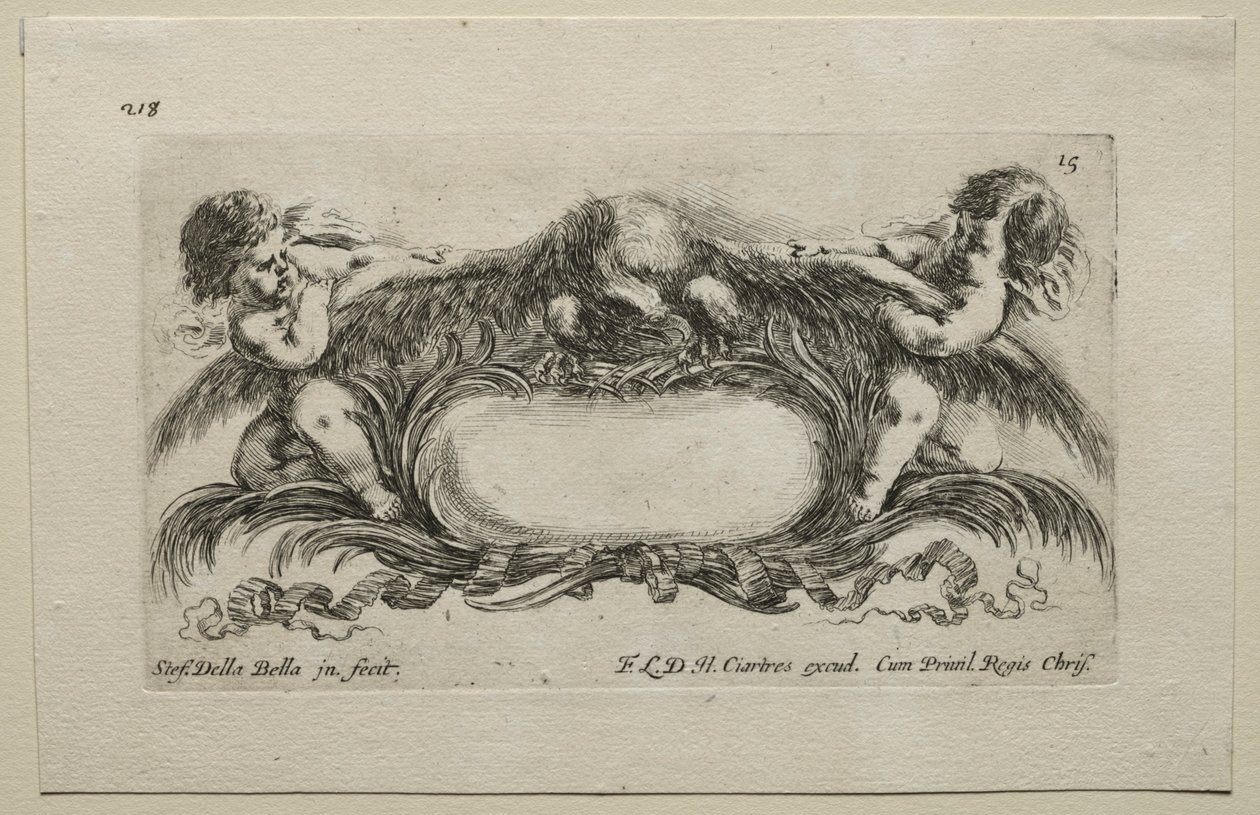 Collection de divers caprices et nouveaux dessins de cartouches et ornements : No 15 - Stefano della Bella