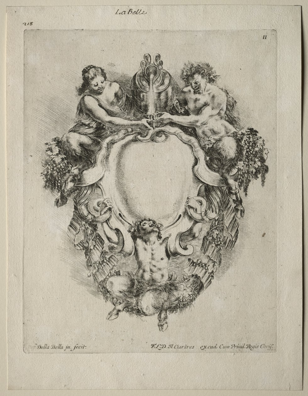 Collection de divers caprices et nouveaux designs de cartouches et ornements : No 11 - Stefano della Bella