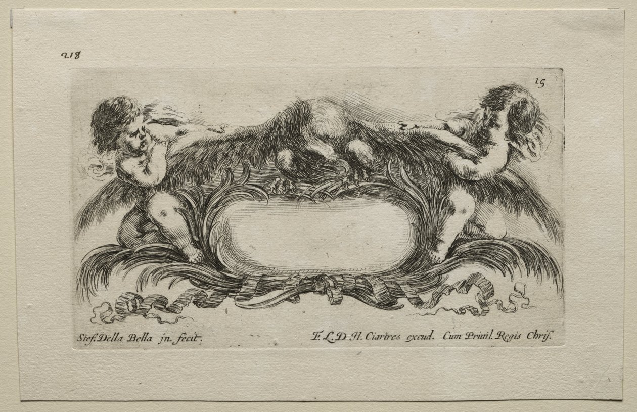 Collection de divers caprices et nouveaux dessins de cartouches et ornements : No 15 - Stefano della Bella
