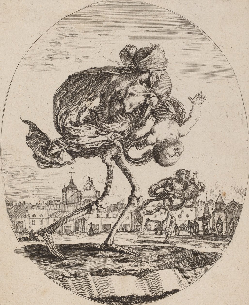 La Mort portant un enfant à droite, probablement 1648 - Stefano della Bella