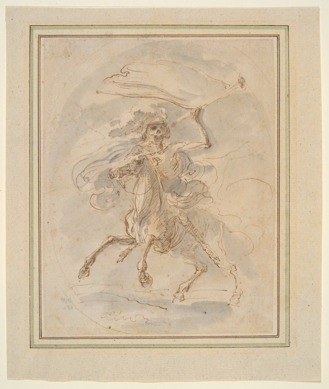 La Mort sur un cheval, étude pour la gravure - Stefano della Bella