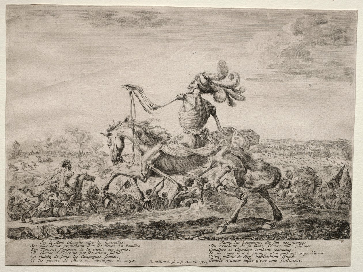 Mort sur le champ de bataille, 1646-1647 - Stefano della Bella