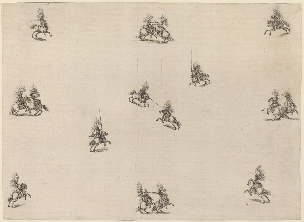 Cavaliers combattants, 1652 - Stefano della Bella