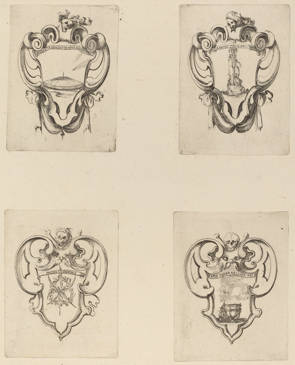 Quatre emblèmes pour les funérailles du prince Francesco de Medici - Stefano della Bella