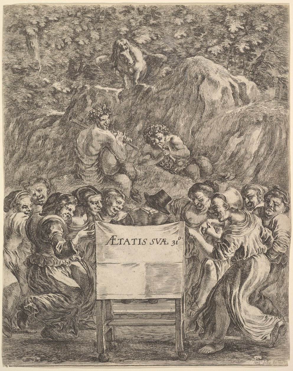 Frontispice pour Les Œuvres de Scarron - Stefano della Bella