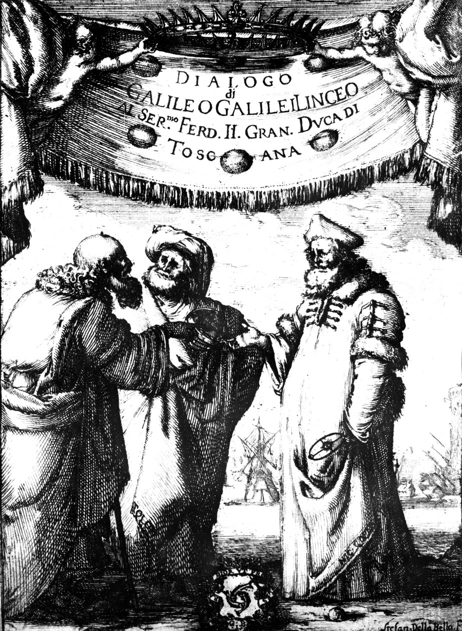 Frontispice du Dialogo dei Massimi Sistemi de Galilée, 1632 - Stefano della Bella