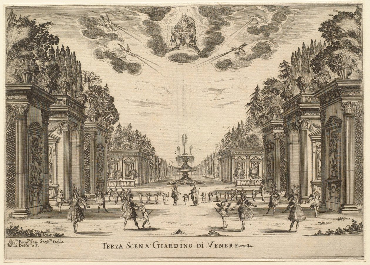 Jardin de Vénus, 3e scène : Le mariage des dieux - Stefano della Bella