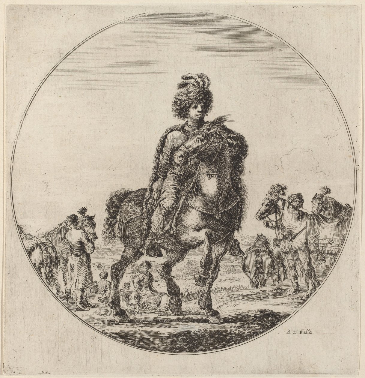Cavalier hongrois - Stefano della Bella