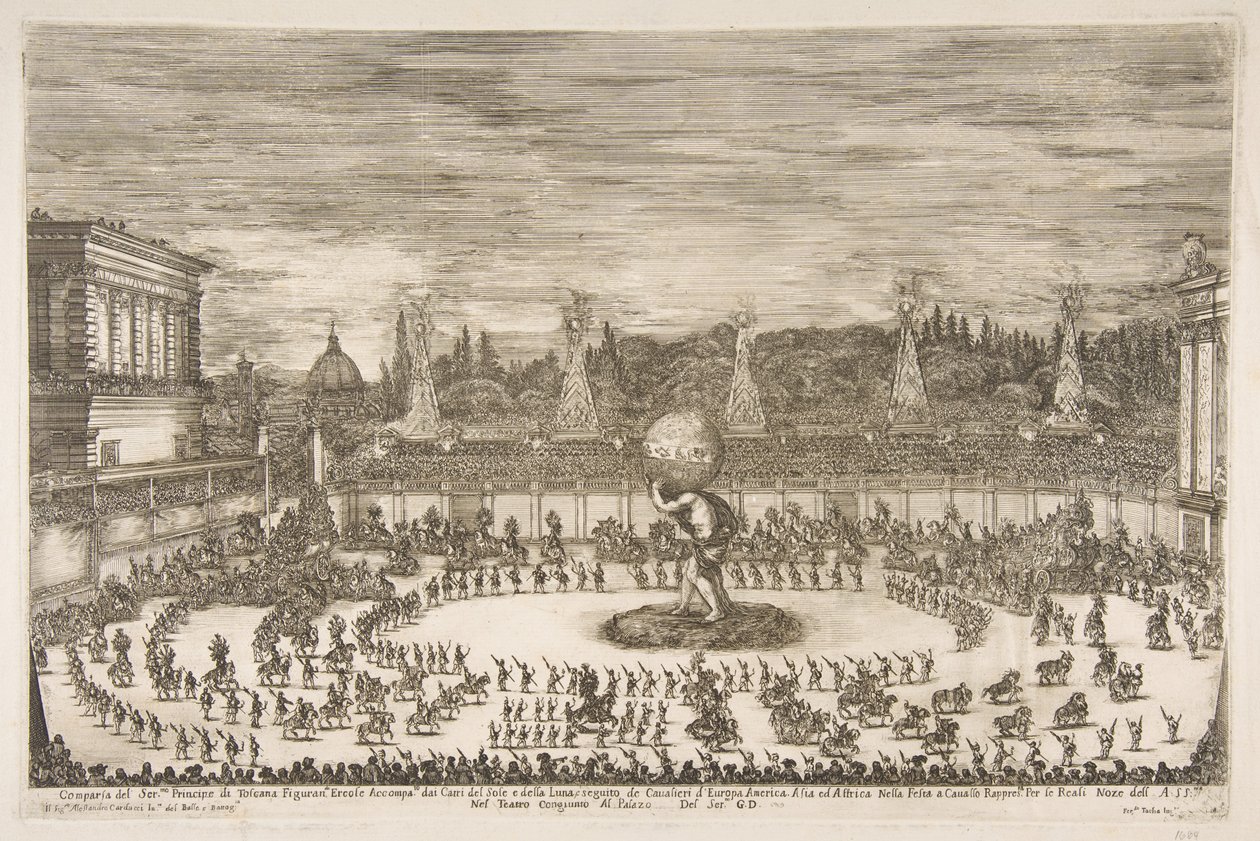 Il Mondo Festeggiante : Entrée de Cosme III de Médicis - Stefano della Bella