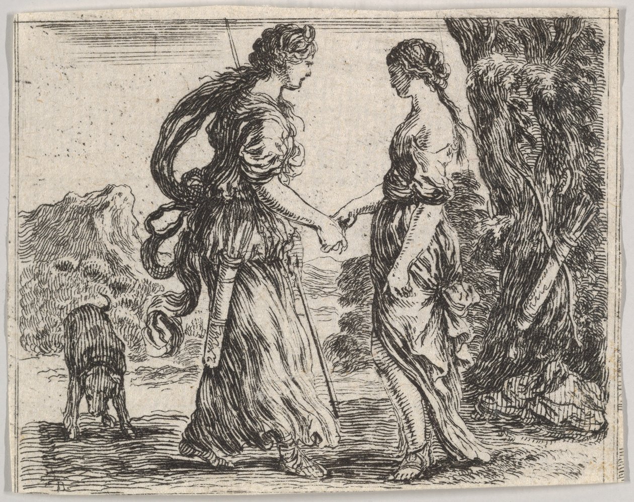 Jupiter et Calisto, de Jeu de la Mythologie, 1644 - Stefano della Bella