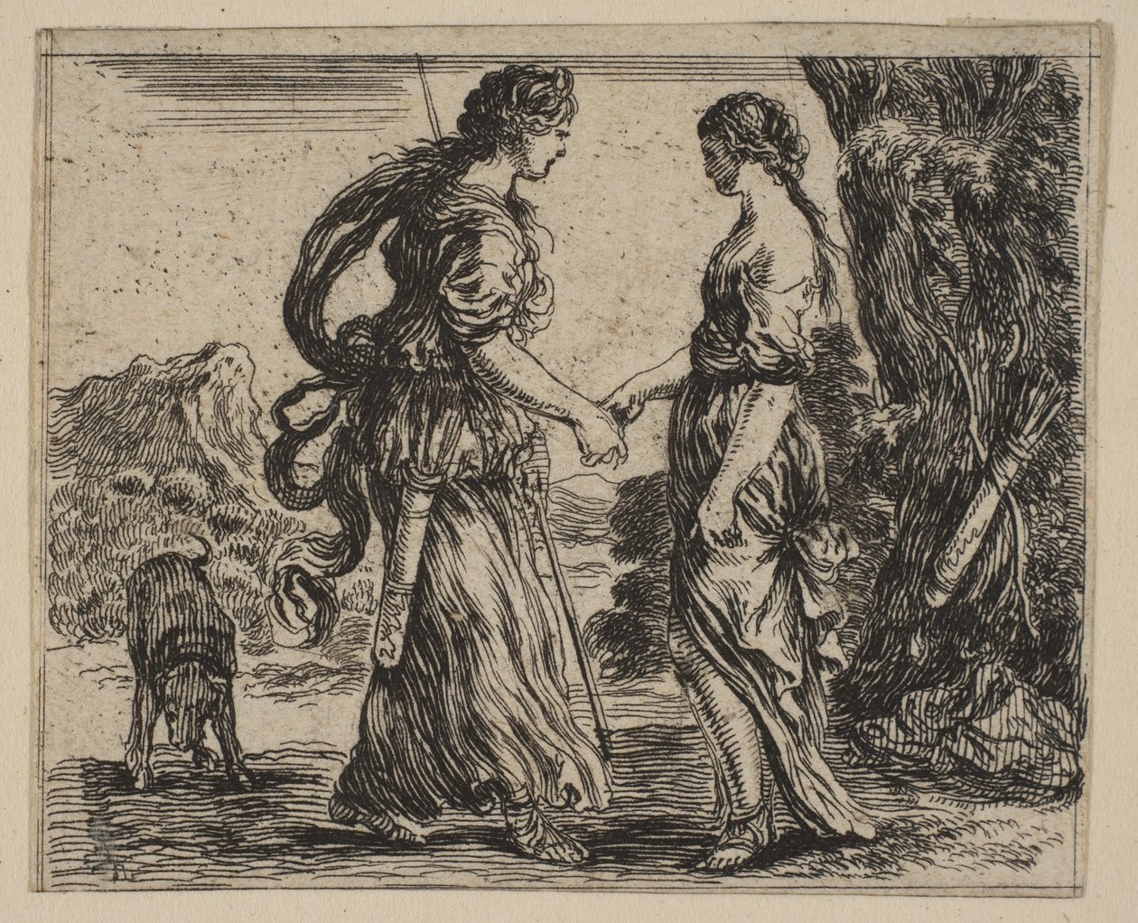 Jupiter et Callisto, de Jeu de la Mythologie, 1644 - Stefano della Bella