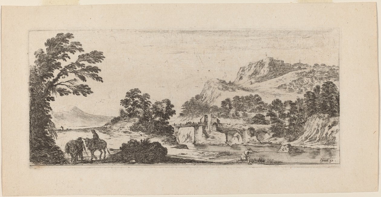 Paysage avec pont - Stefano della Bella
