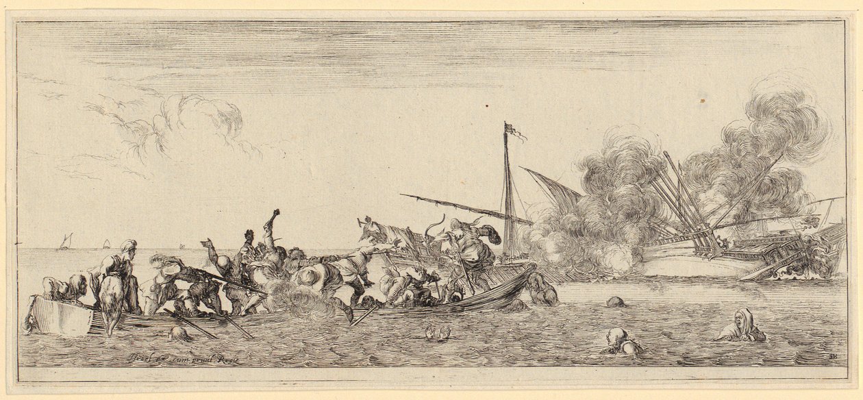 Convoi militaire, feuille n° 2 de la série « Paix et guerre » [Et pace, et bello] - Stefano della Bella