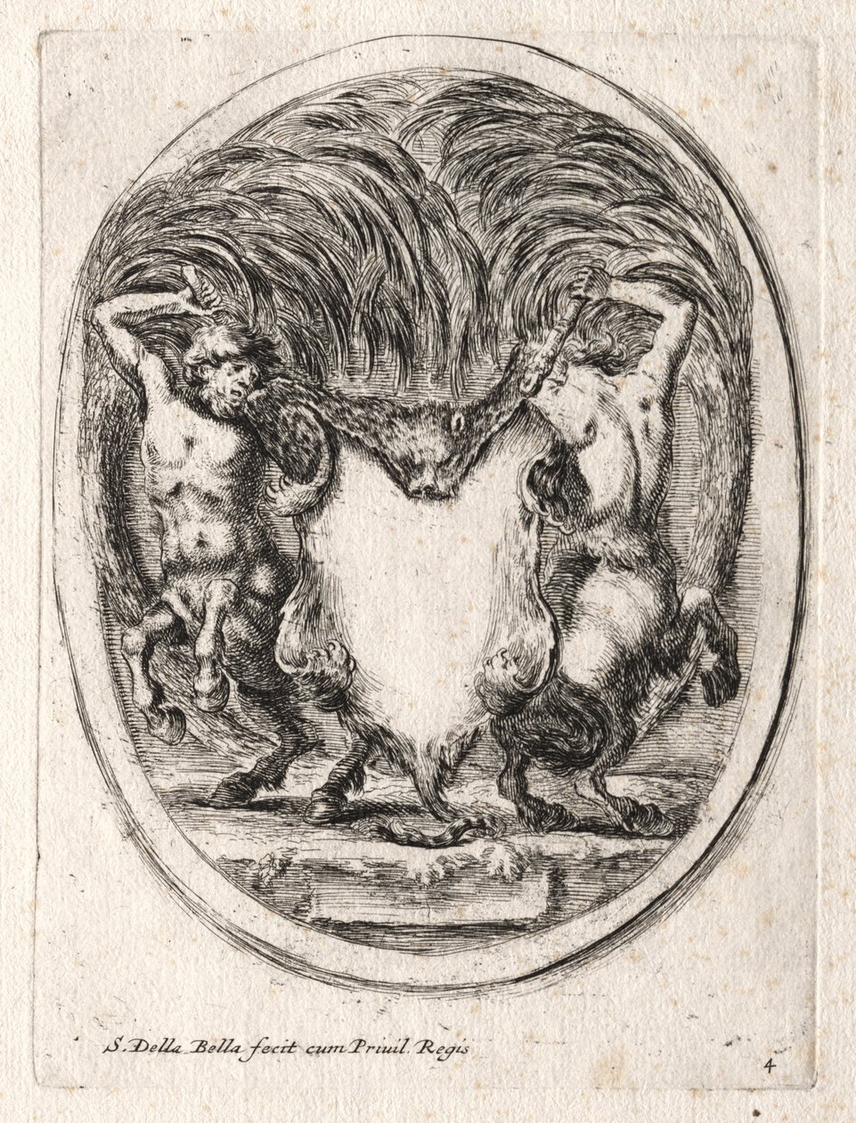 Nouveau modèle pour une cartouche, 1647 - Stefano della Bella