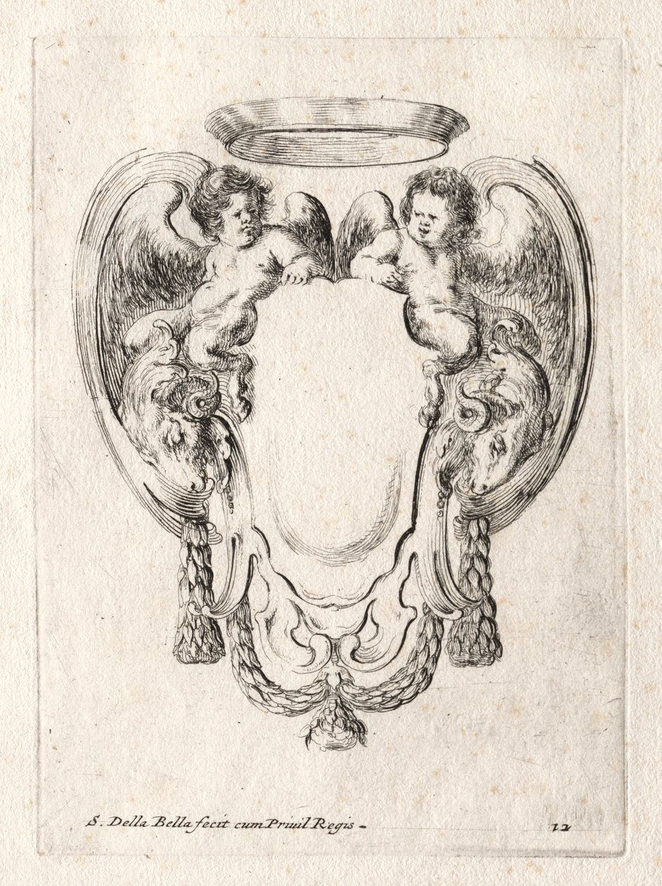 Nouveau modèle pour une cartouche, 1647 - Stefano della Bella