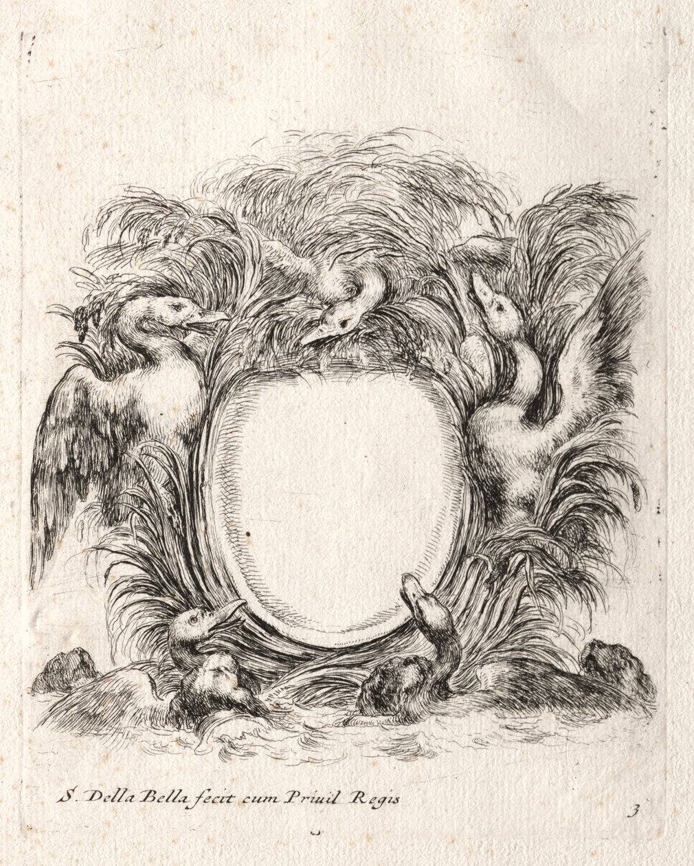 Nouveau modèle pour une cartouche, 1647 - Stefano della Bella