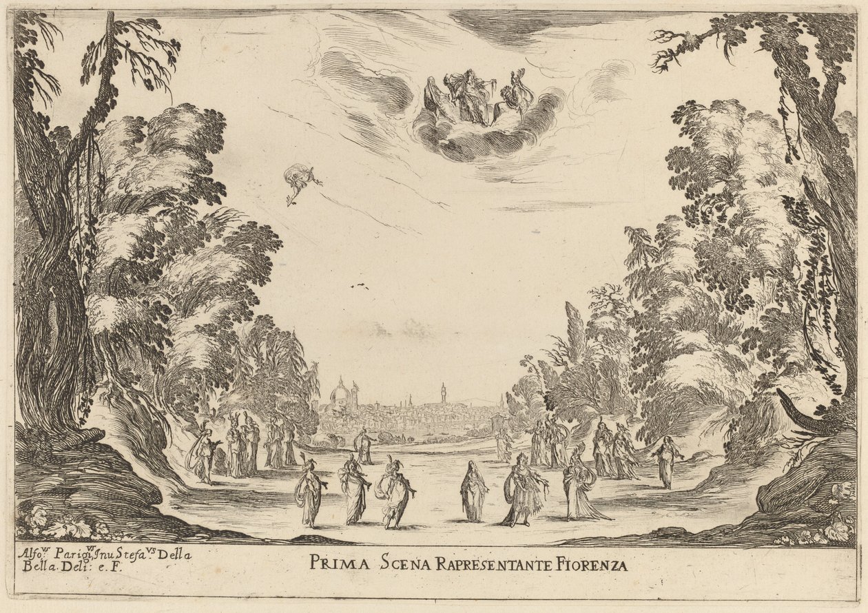 Prima Scena Representanta Firenza, 1637 - Stefano della Bella